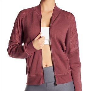 Alo Yoga Tempt Zip Laser Cut Mauve Moto Jacket S